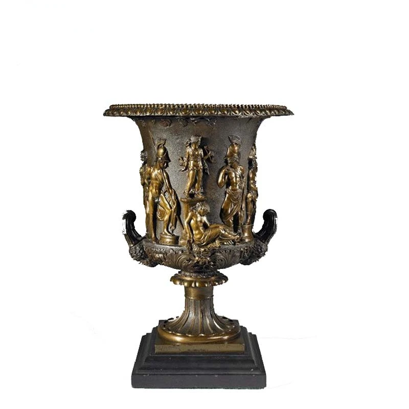 

Bronskleur Metalen Enkele Bloemenvaas mooie bloemenvaas