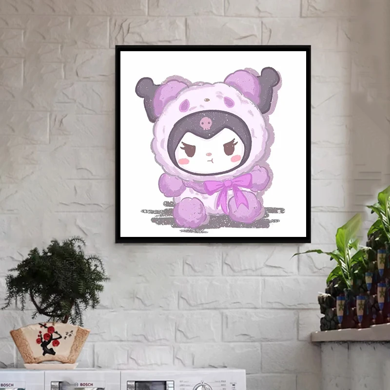 Sanrio Kuromi 5D Комплект Алмазной Живописи Ручной Работы Персонаж Мультфильма