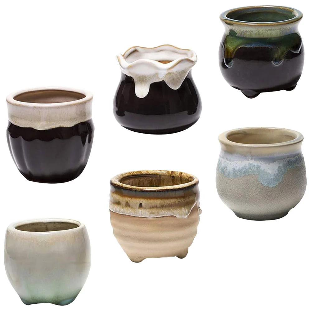 

Pot Potsplant Ceramic Planter Flowerbonsai Mini Succulent Decorative Planters Garden Vase Flowerpot Container Home Miniature