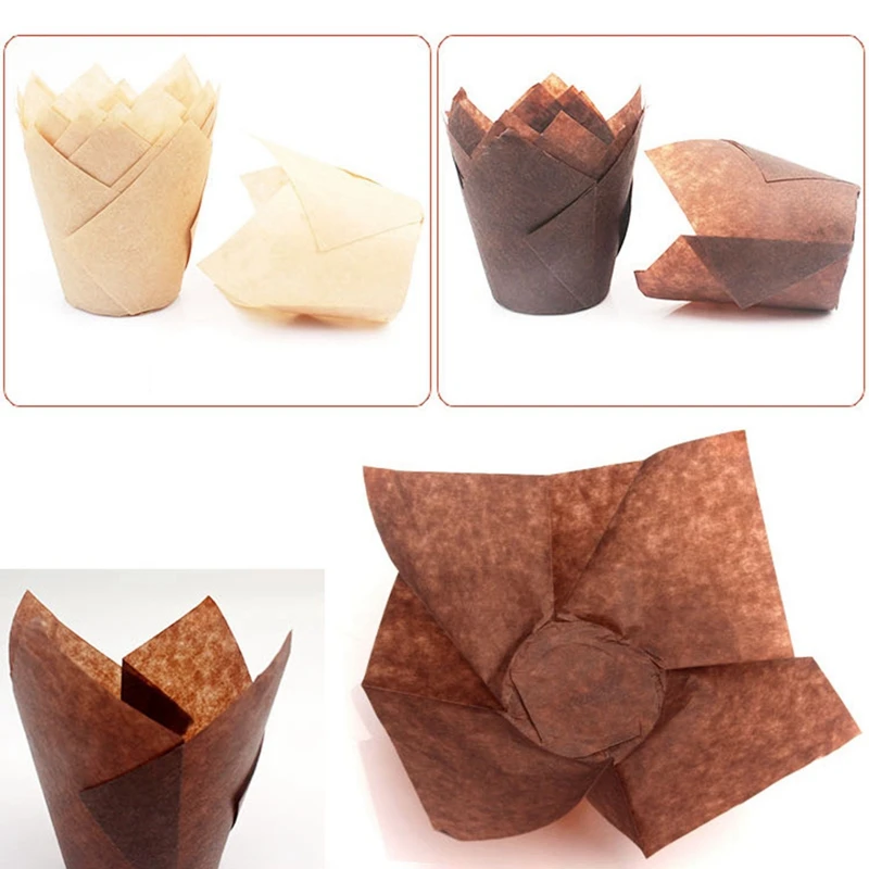 

50Pcs/Set Muffin Cake Cupcake Liner Muffin Box Cup Party Tray Cake Decoratie Tool Cake Baking Paper Cups Oil Proof Cake Wrapper
