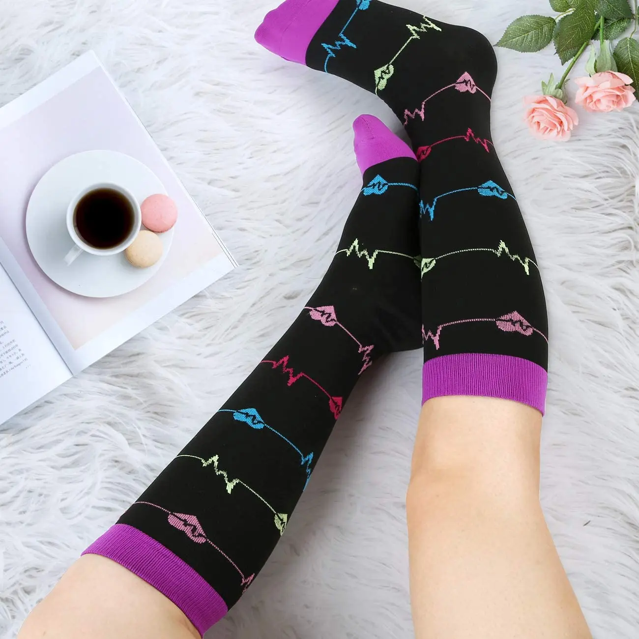 Women and Men Compression Socks Medical Diabetes Varicose  Nursing Veins Stocking Cycling Running Hiking Travel Sports Socks Men