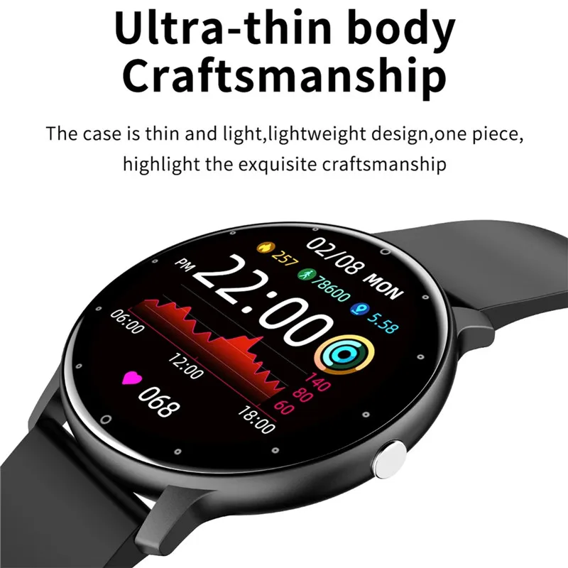 New ZL02D Smart Watch Women Men Sport Fitness Smartwatch Sleep Heart Rate Track Monitor Waterproof Couple Wristband IOS Android
