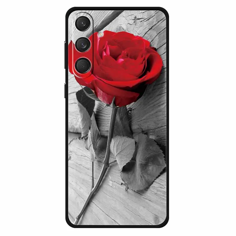 For Samsung Galaxy S23 Plus Ultra FE Cases Silicone Soft TPU Owl Luxury Back Cover New Protector Shell Wolf