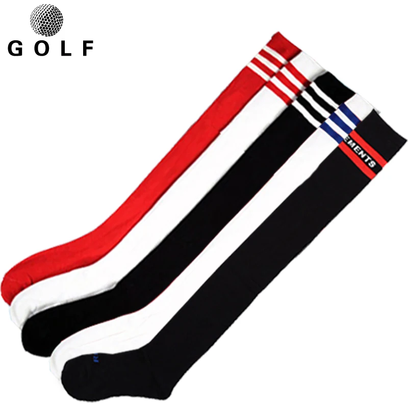 Golf socks, knee socks, women's high tube spring and summer stockings sports cotton anti-slip socks