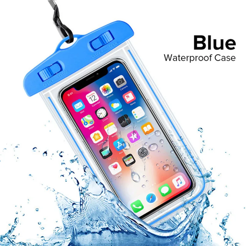 

Mobile phone waterproof bag Transparent three-layer sealed waterproof bag Mobile phone three fold drifting beach fishing outdoor