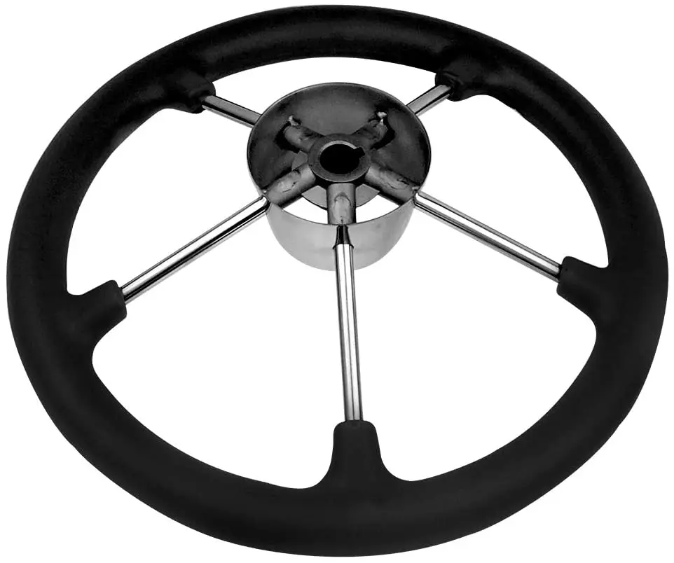 Рулевое колесо для лодки из нержавеющей стали с 5 спицами черной пены - купить по