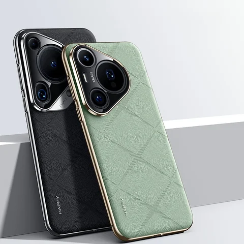 Чехол для Huawei Pura 70 Ultra, чехол для 70 Pro Plus, оригинальный Простой кожаный чехол с рисунком + нескользящий ультратонкий защитный чехол из поликарбоната