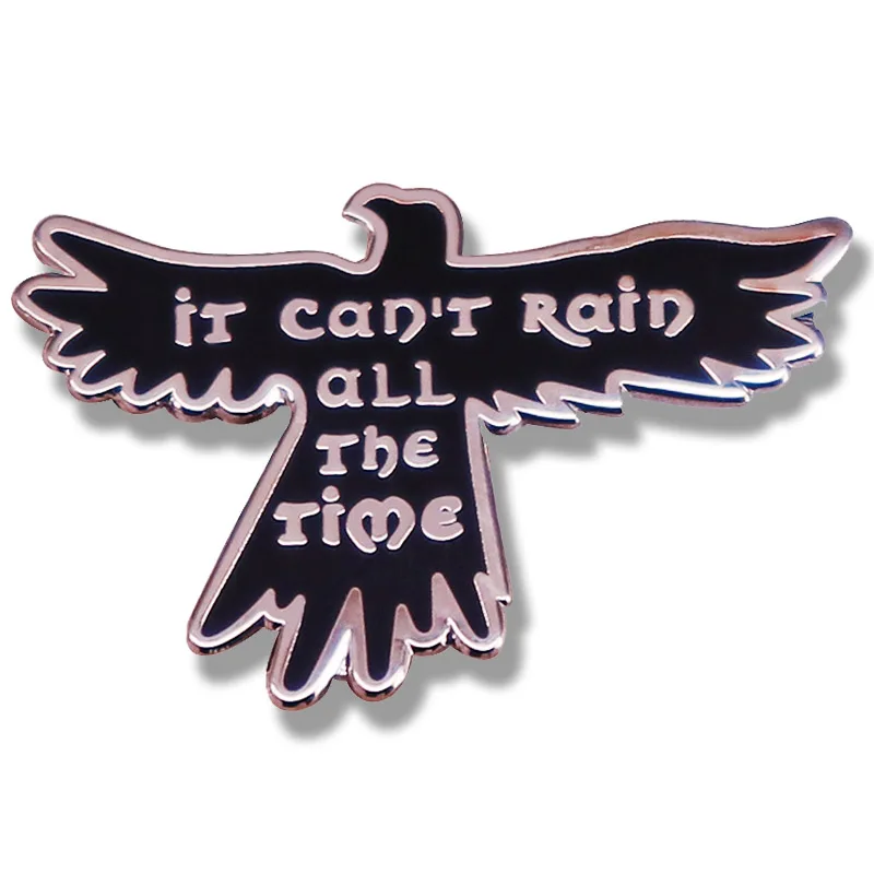 

The Crow Eric Draven It Can't Rain All the Time Brooch Enamel Pin Brooches Metal Badges Lapel Pins Jacket Jewelry Accessories