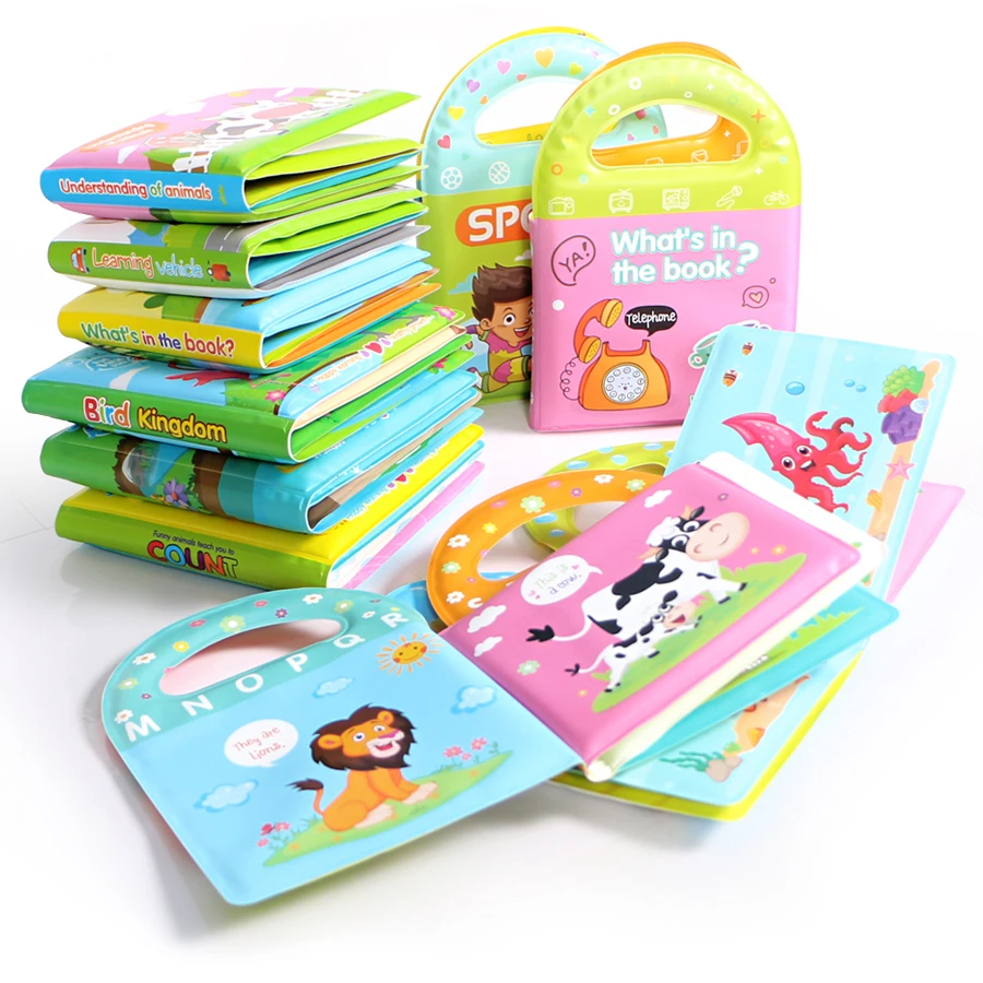 

Soft Baby EVA Cartoon Bath Books with BB Whistle Early Educational Bathroom Toys Activity Waterproof Pages Baby Book for Toddler