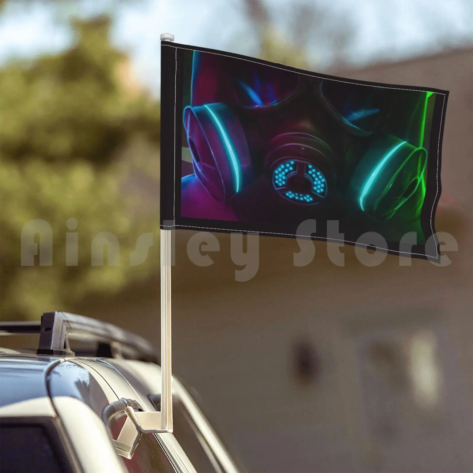 Неоновый газовый флаг Автомобильный печать на заказ неоновый хакер компьютерный