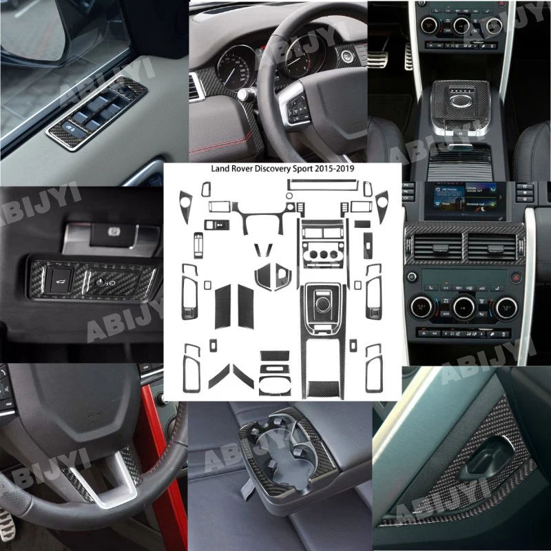 Украшение интерьера автомобиля наклейка из углеродного волокна для Land Rover Discovery