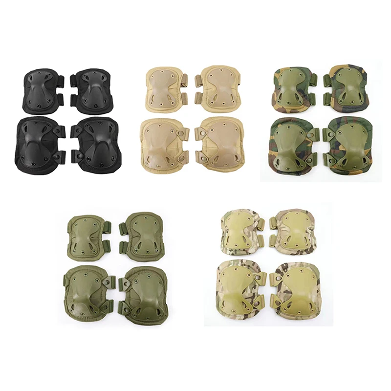 

4Pcs/Set Outdoor Tactical Knee Pads Aldult Sport Kneepad Skate Scooter Protective Gear Elbow Pads Set Motorcycle Knee Pads