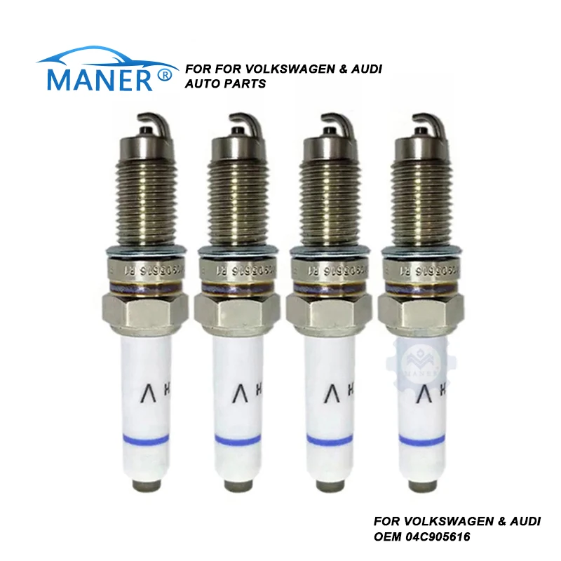 

4 шт. Свеча зажигания MANERI 04C905616 0241140516 для VW Volkswagen Golf Papid Bora Jette Skoda Sagitar Citigo Octavia rсудкий Yeti
