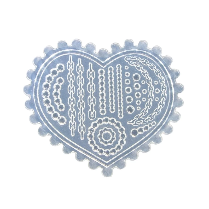 

E9LC 3D Chain Pearl Flower Nail Art Mold Silicone Combination Decorative Mold Nail Art Making Tool Silicone Carving Mould