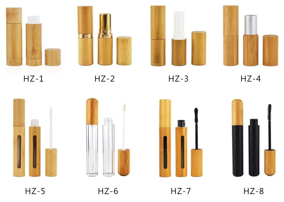 

3ml 5ml Empty Wooden Bamboo Lip Balm Tube 5ML Natural Bamboo Lipstick Tube Cylinder DIY Lip Stick Lip Balm Containers Vial