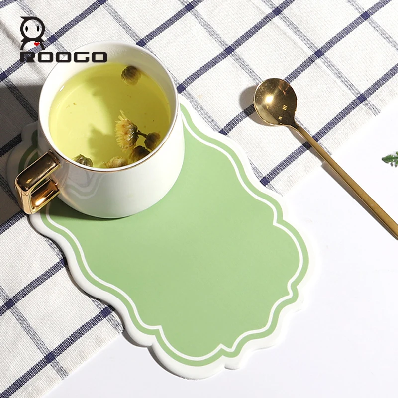 

Roogo lawn home decor cup coasters non-slip mat