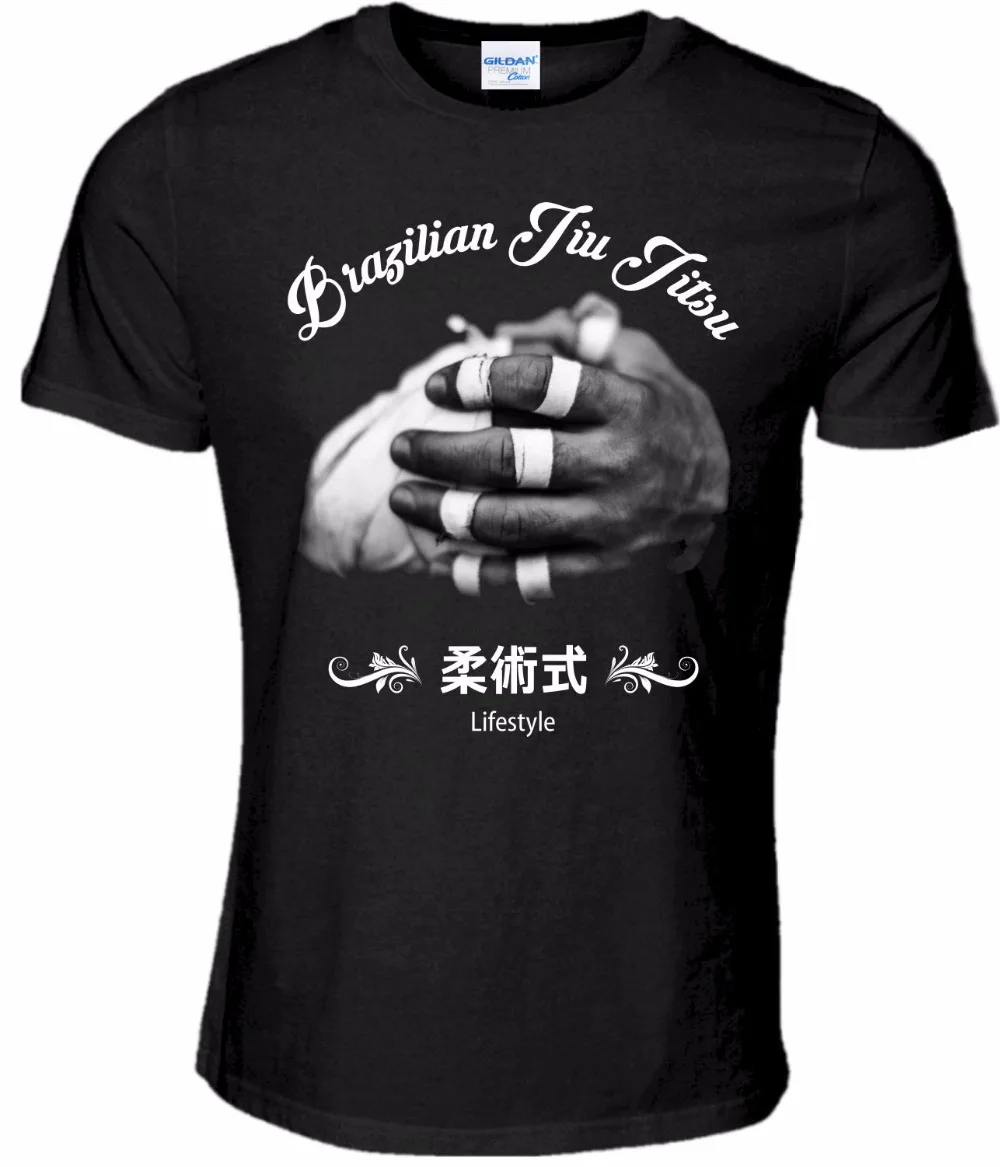 

Newest Fashion Letter Print Casual Bjj Hands T Shirt Brazilian Jiu Jitsu Martial Artser Tee Top Trainer Printed Tee Shirt