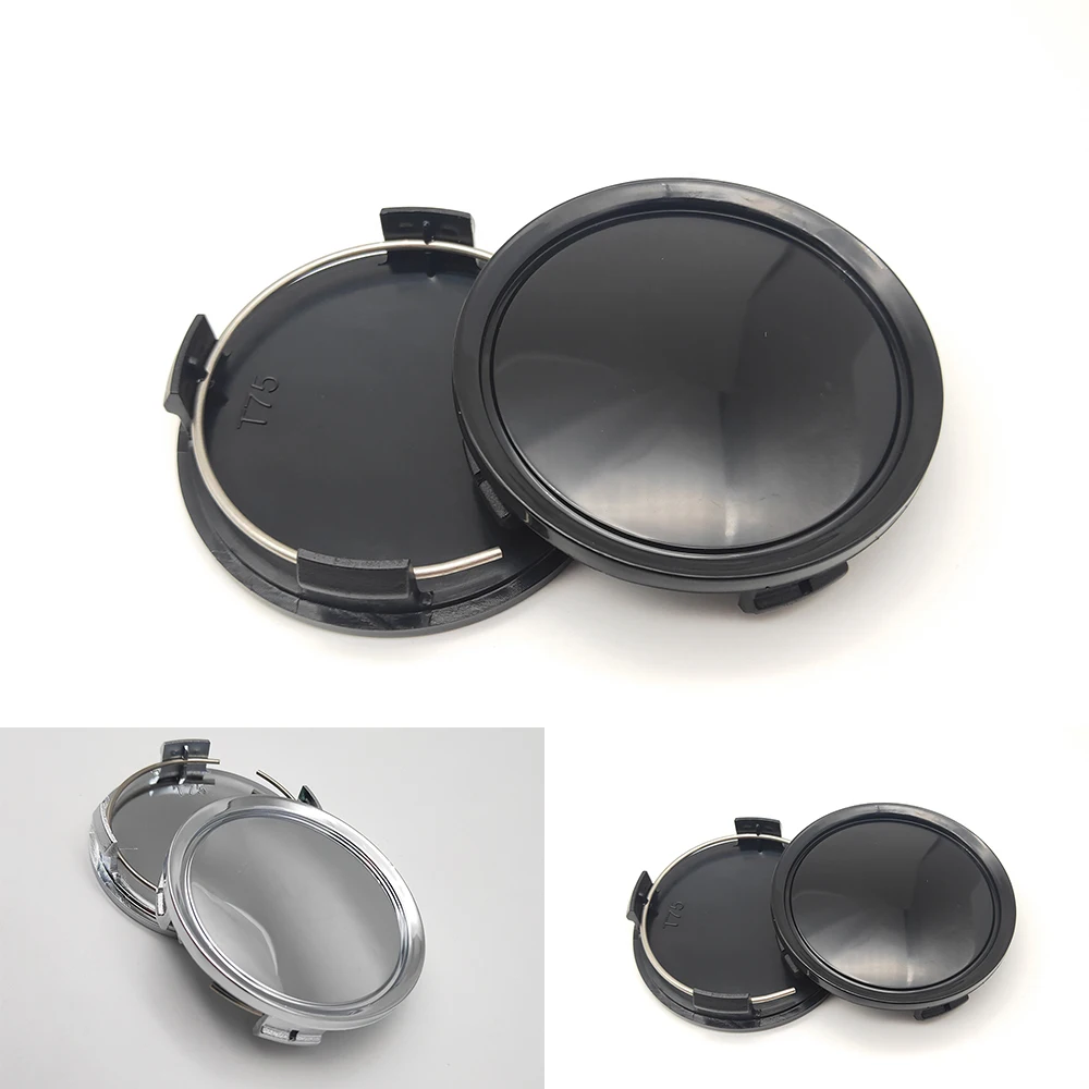 

4pcs No Logo Wheel Center Hub Cap 75mm Wheel Cover For Mercedes Black Silver ABS Plastic Car Wheel Centre Cap Car Accessory