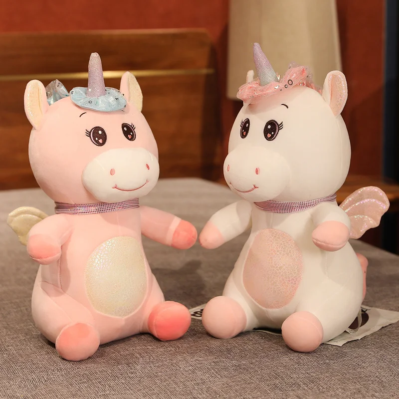

36/48/62cm New Type Cute Happy Unicorn Sitting High Quality Super Soft Fullfil Plush Toy Gifts For Chris Home Decro