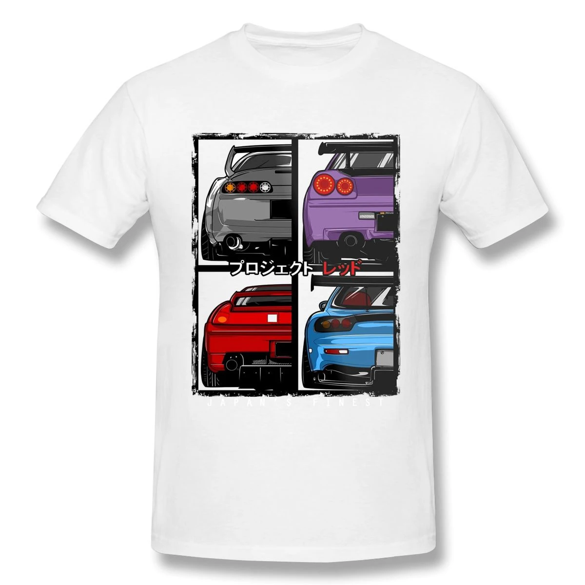 Футболки JDM R34 NSX FD3S RX7 Японская уличная одежда с принтом гоночного автомобиля для