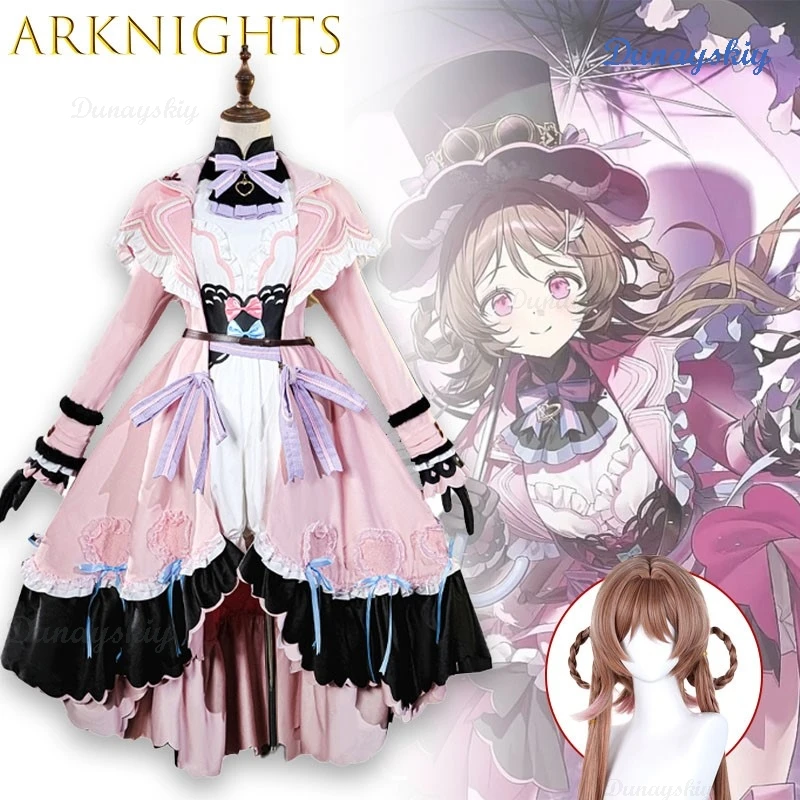 Фото Arknights Eyjafjalla плюшевый костюм ведьмы для косплея, аутентичная игра, копия аниме, наряд, праздничное издание, рождественская вечеринка, Лолита №1