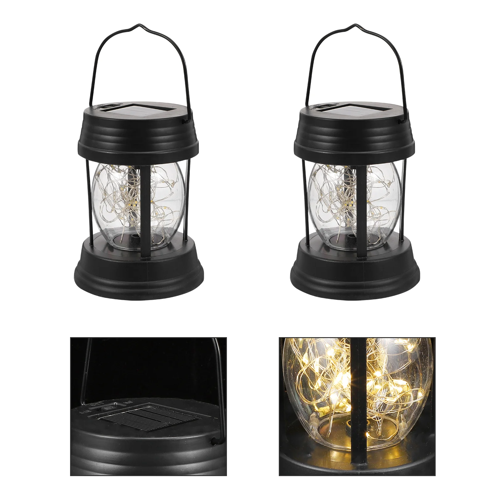 

2PCS Solar Hanging Lantern Decorative Hanging Solar Garden Hanging Solar Lamp