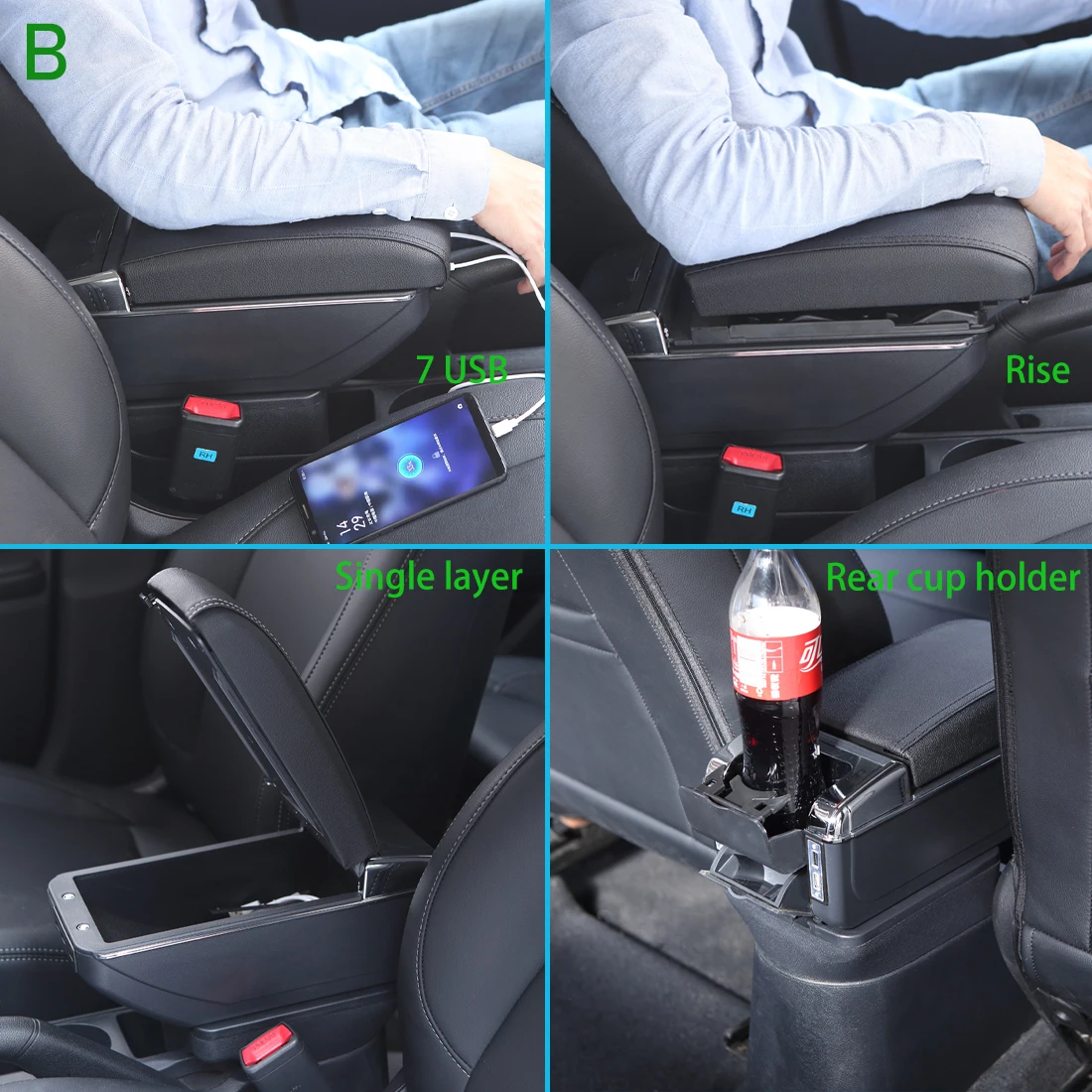 Подлокотник для Opel Corsa D автомобильный контейнер хранения детали интерьера