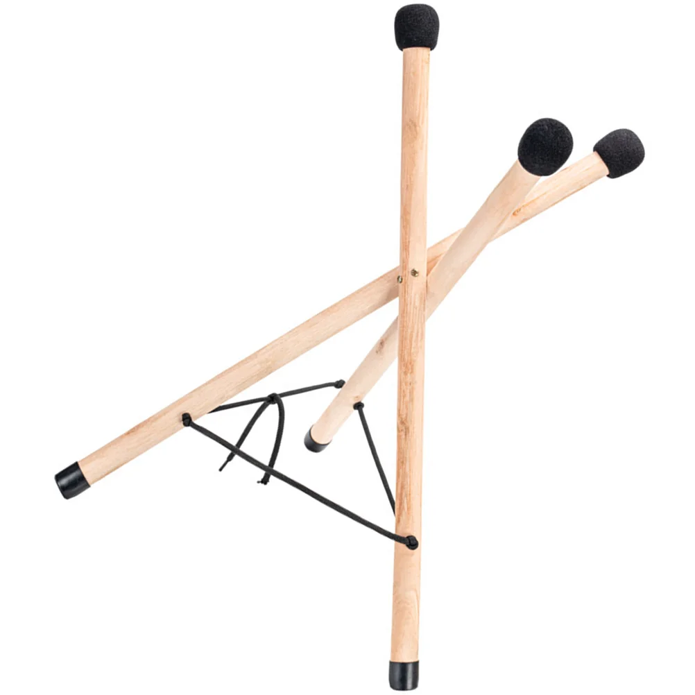 

Musical Instrument Stand Wood Tongue Drum Display Floor Bracket Professional Foldable Tripod
