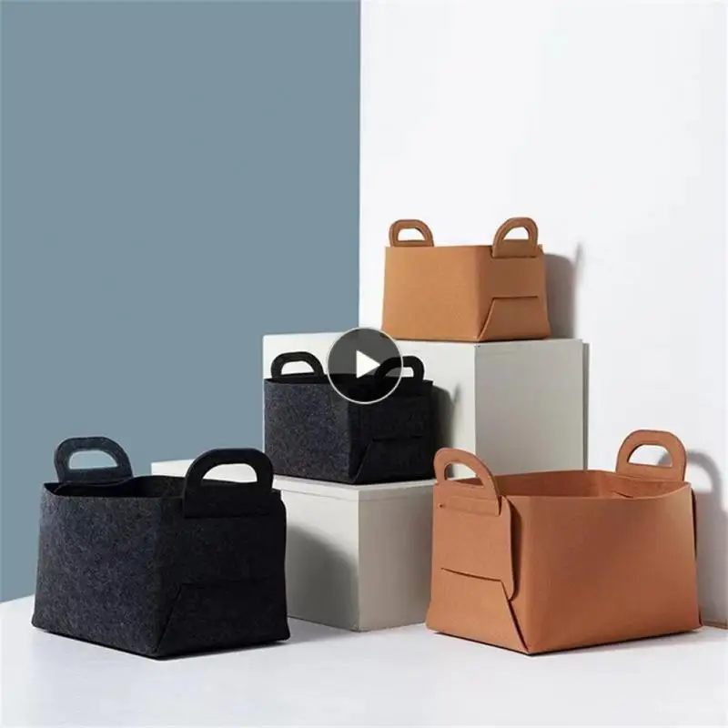 

Складная коробка для одежды, коробка для хранения, портативная складная корзина из войлока и ткани, домашний Органайзер, корзина для сортир...