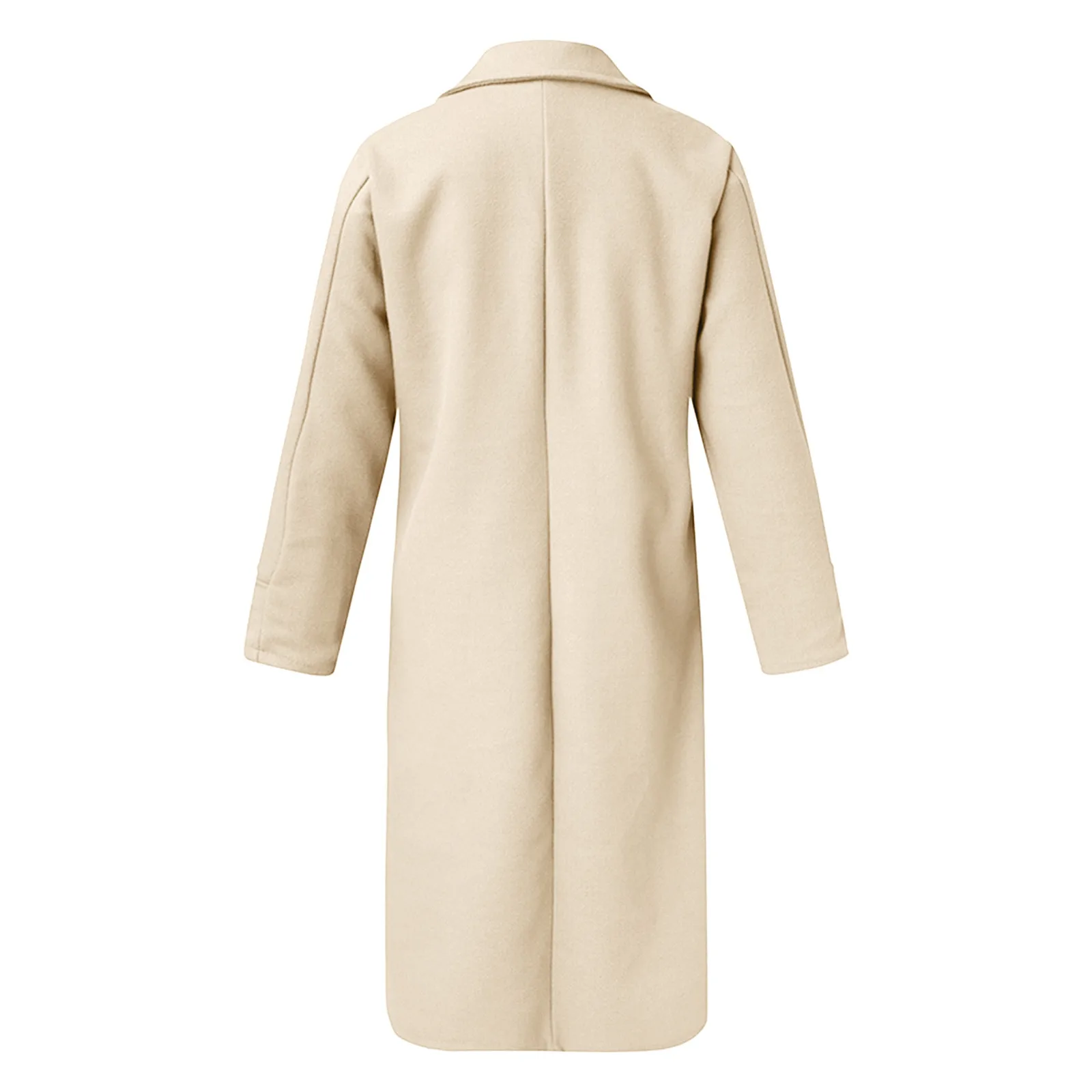 Осенне-зимние пальто 2024 новые женские двубортные однотонные шерстяные куртки с