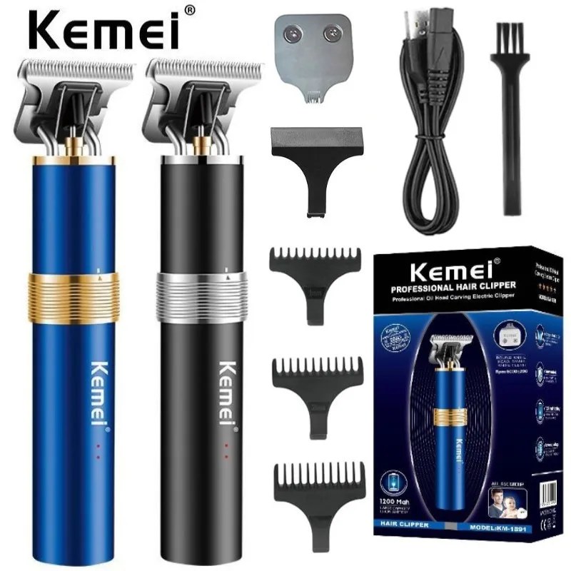 

Электрический триммер для волос kemei pro, аккумуляторная машинка для стрижки волос и бороды, бровей, тела