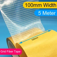 1roll 100mm double sided grid fiber adhesive tape high viscosity mesh fiberglass transparent adhesive tape for carpet fixing 5m