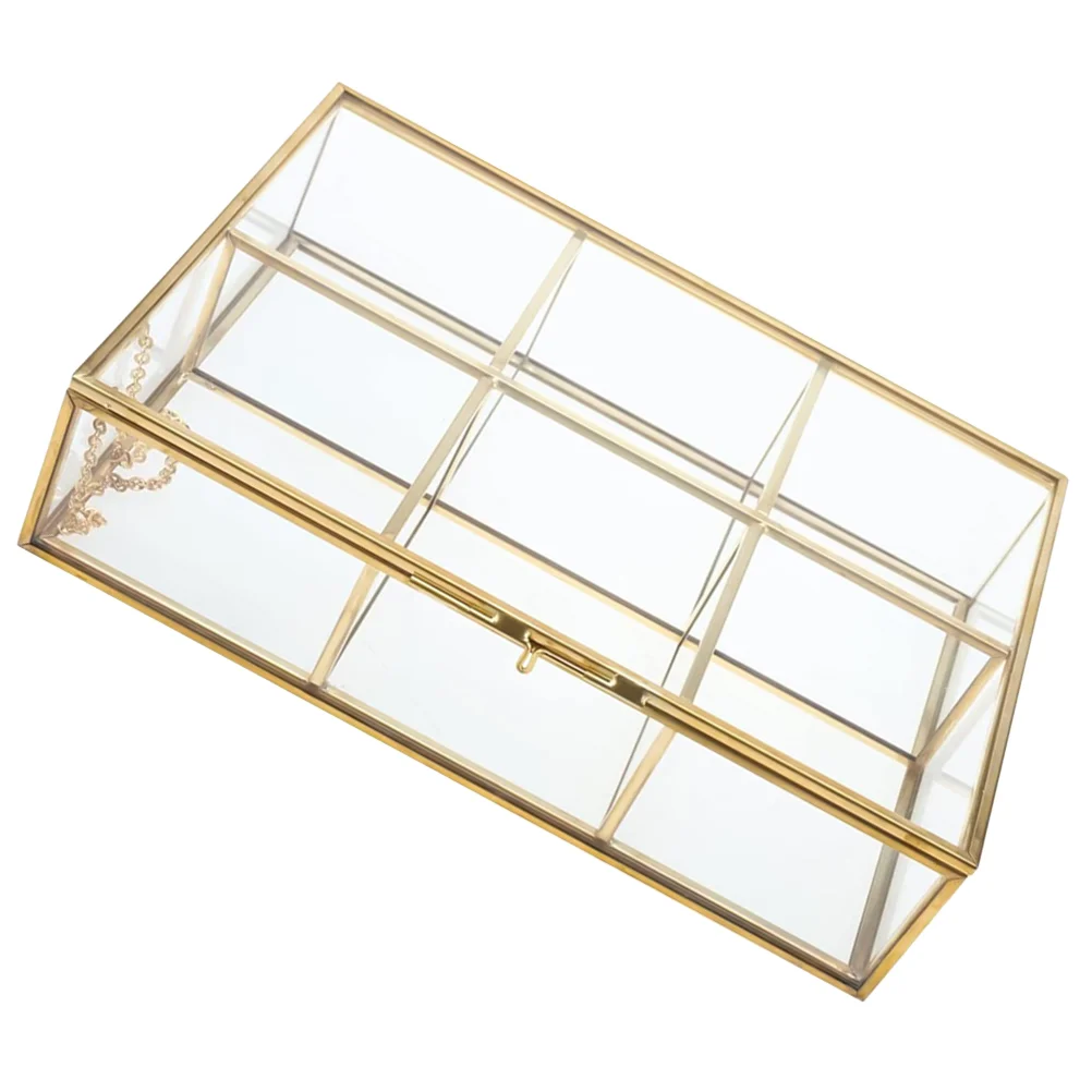 

Органайзер для ювелирных изделий из прозрачного стекла с несколькими отделениями