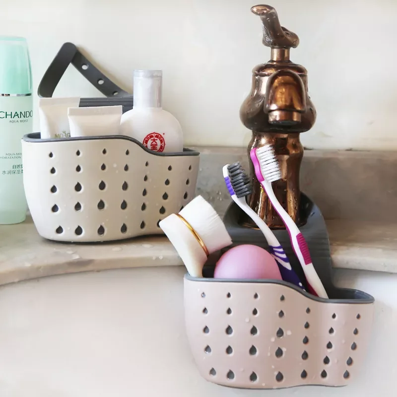 

Kitchen Accessories Sink Shelf Organizer Adjustable Snap Sink Soap Sponge Holder Kitchen Hanging Drain Basket Kitchen Tools