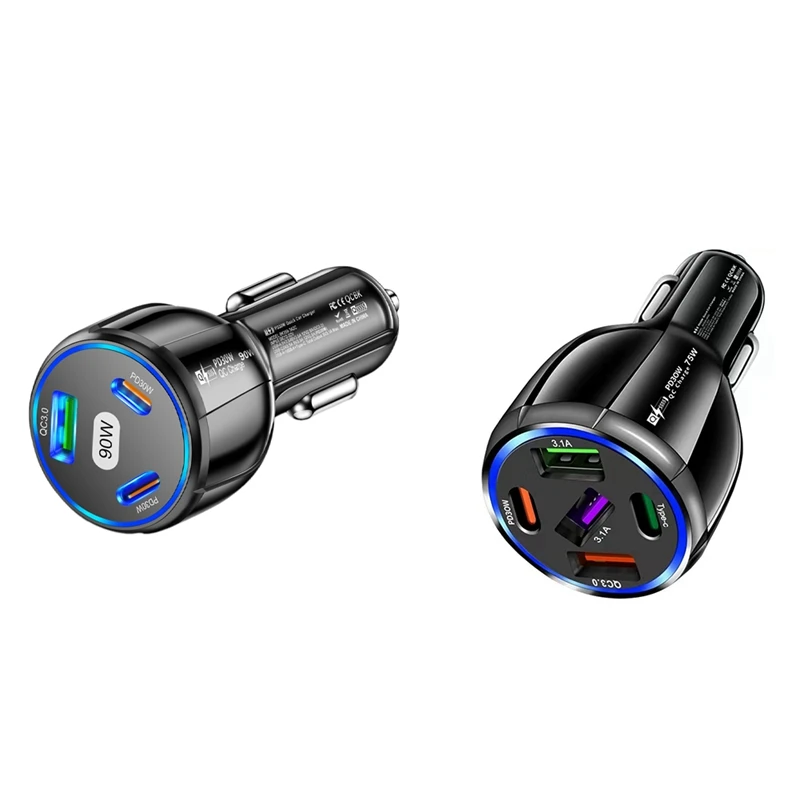 Автомобильное зарядное устройство USB Type C адаптер питания для быстрой зарядки 3 0