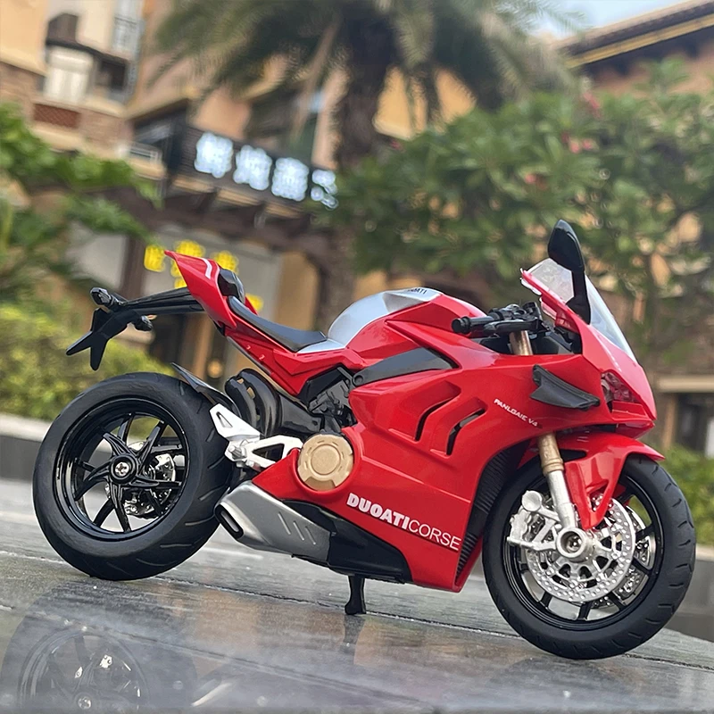 

1/12 Ducati Panigale V4S Racing Cross-country Motorcycle Model Simulation Alloy Toy Street Motorcycle Model Collection Kids Gift