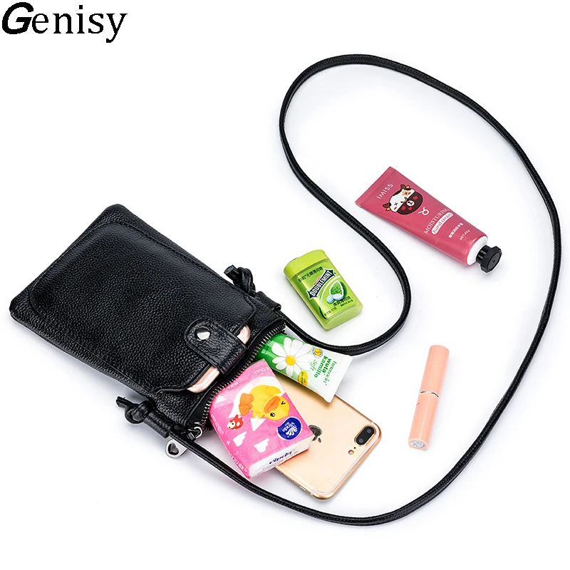 

Luxury Brand Women Genuine Leather Crossbody Phone Bag Fashion Cellphone Pouch Purse Wallet Shoulder Bag 2022 New Mini Handbags