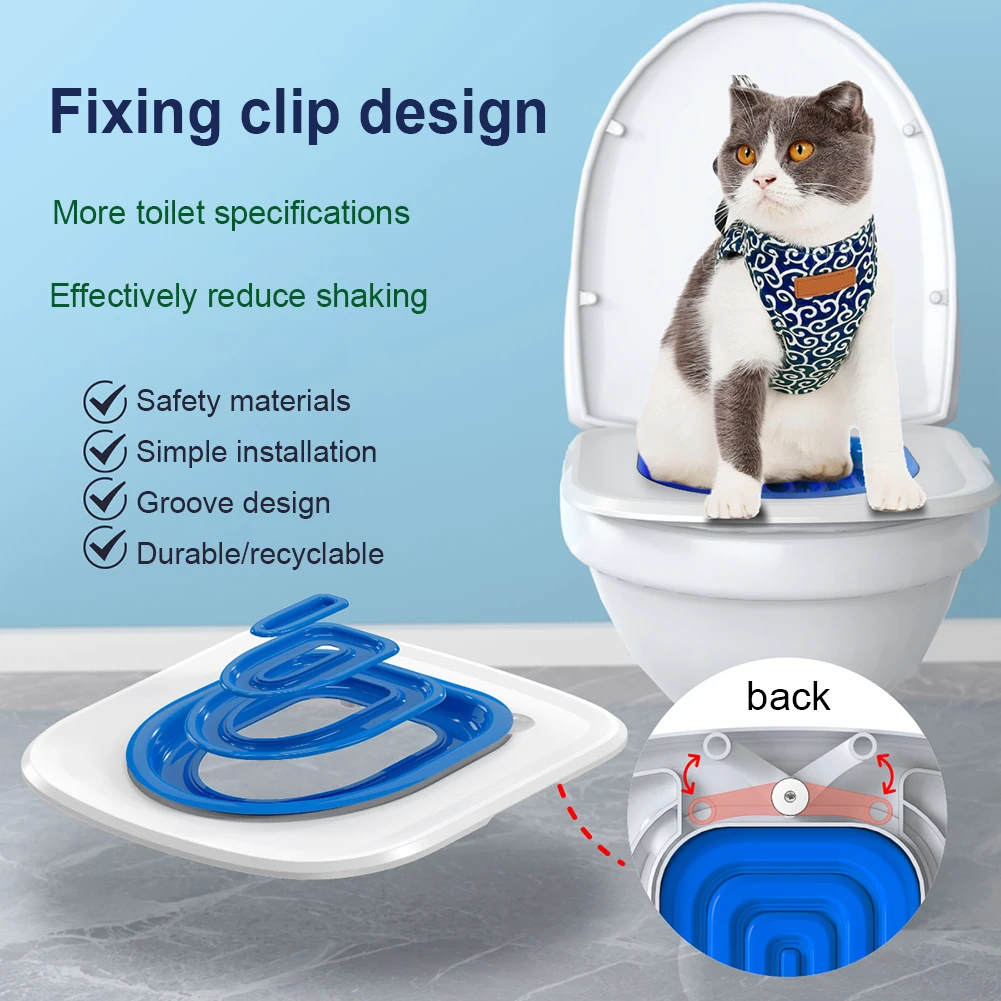 

2023, унитаз для кошек, универсальный портативный пластиковый многоразовый набор сидений для обучения домашних животных с зажимом, аксессуар...