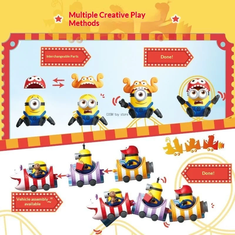 Фото Лицензионные мини-фигурки Minions Blokees Doodoos в слепой коробке, милые миниатюрные фигурки для сборки, настольное украшение, коллекционный декор, подарок для коллекционеров №3