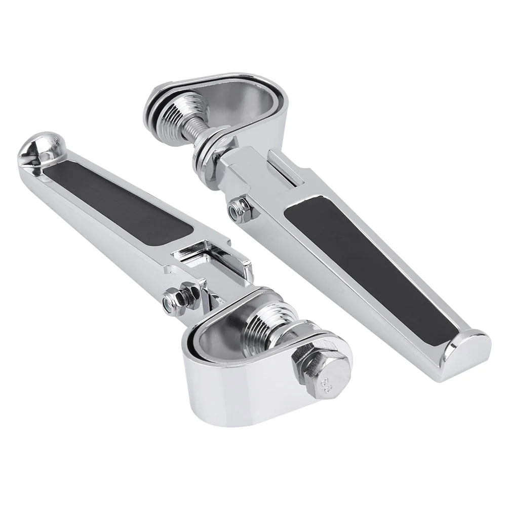 

Motorcycle Foot Pegs with Engine Guard Clamps for Motorbike 1" to 1-1/4" Foot