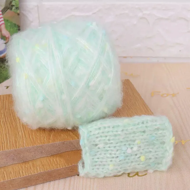 50 г/рулон разноцветная шерстяная пряжа