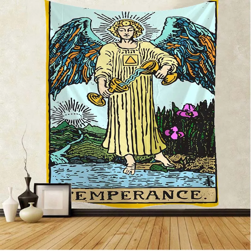 

king Banners Flags Wall Art Tarot the moon tapestry Mandala macrame hippie Posters Wall Hanging Boho decor Witchcraft Tapestry