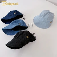 denim kids baseball cap for girls boys big brim fashion baby hats adjustable children caps baby accessories 2 8y