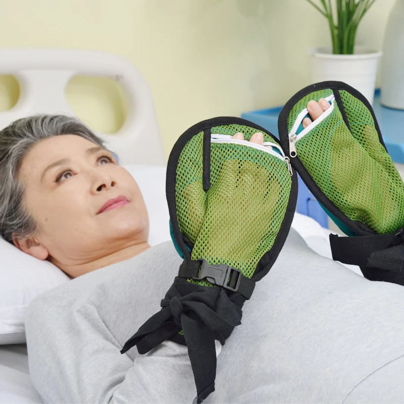 Restraint Mitts Medical For Elderly To Stay In Bed/Anti-Drawing Pipe/Anti-Grabbing Wrist Fixed Breathable Belt Tie Rope