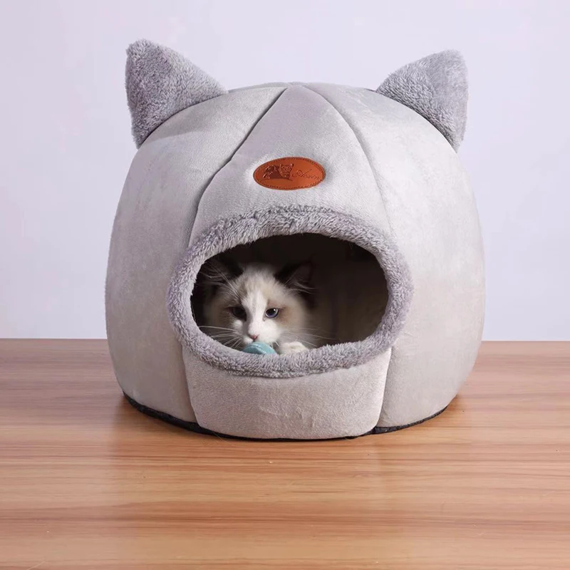 

VIP Deep sleep comfort in winter cat kennel kitten bed basket for house cats fors products pets tent cozy cave beds cama gato
