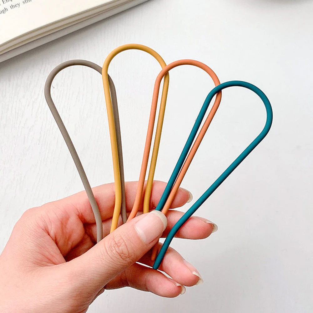 

Fashion Candy Color Hair Sticks for Women Shell Hair Clip Pins Minimalist U Shape Alloy Girls Hairpins Hair Bun Maker Headwear