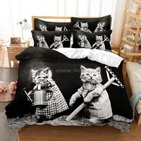 cat lovers bedding set duvet cover set 3d bedding digital printing bed linen queen size bedding set fashion design