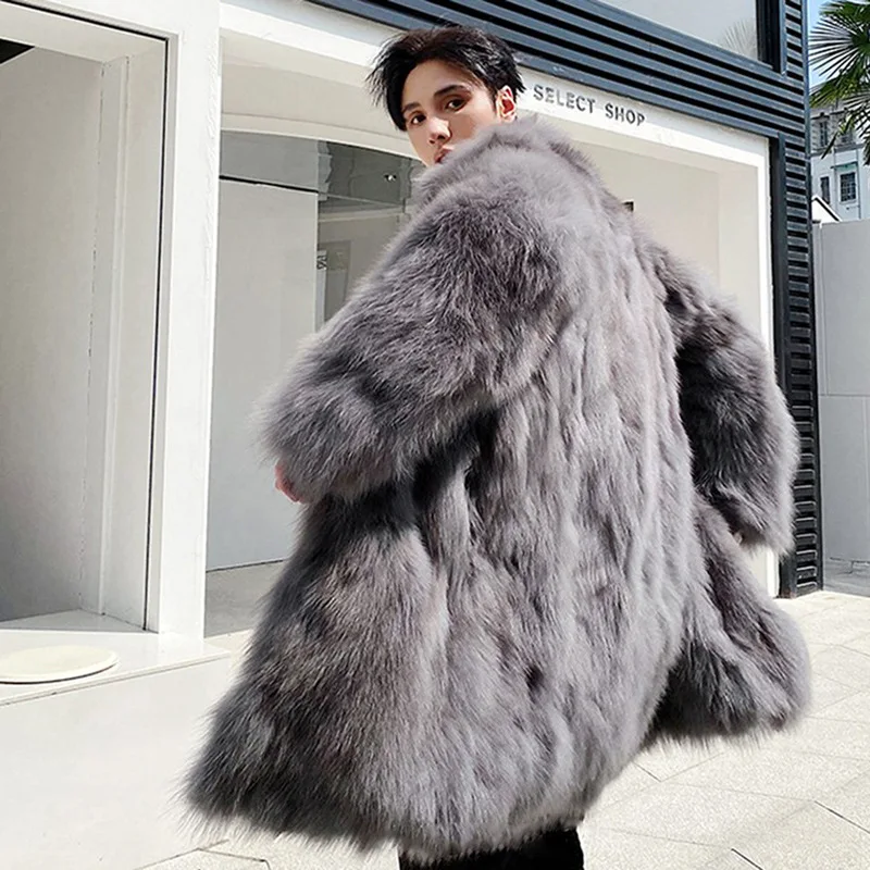 Искусственное пальто из овечьей шерсти мужская осенне-зимняя Новая ветровка