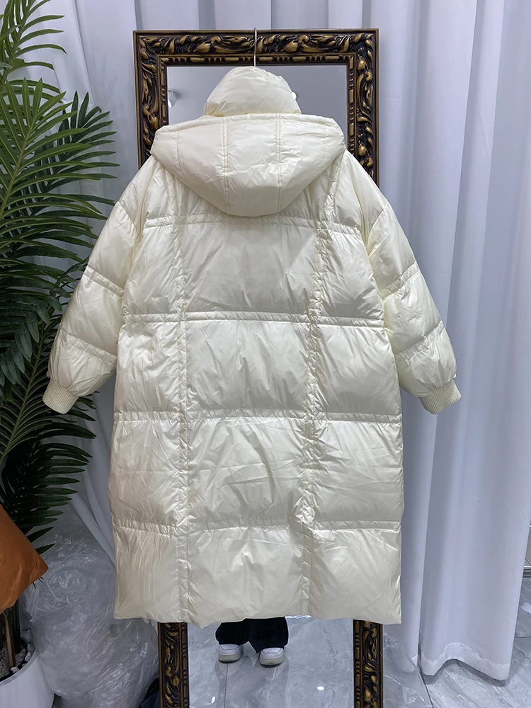 Women Long Down Jacket New Casual Style White Duck Down Jackets Autumn Winter Coats And Parkas Female Outwear