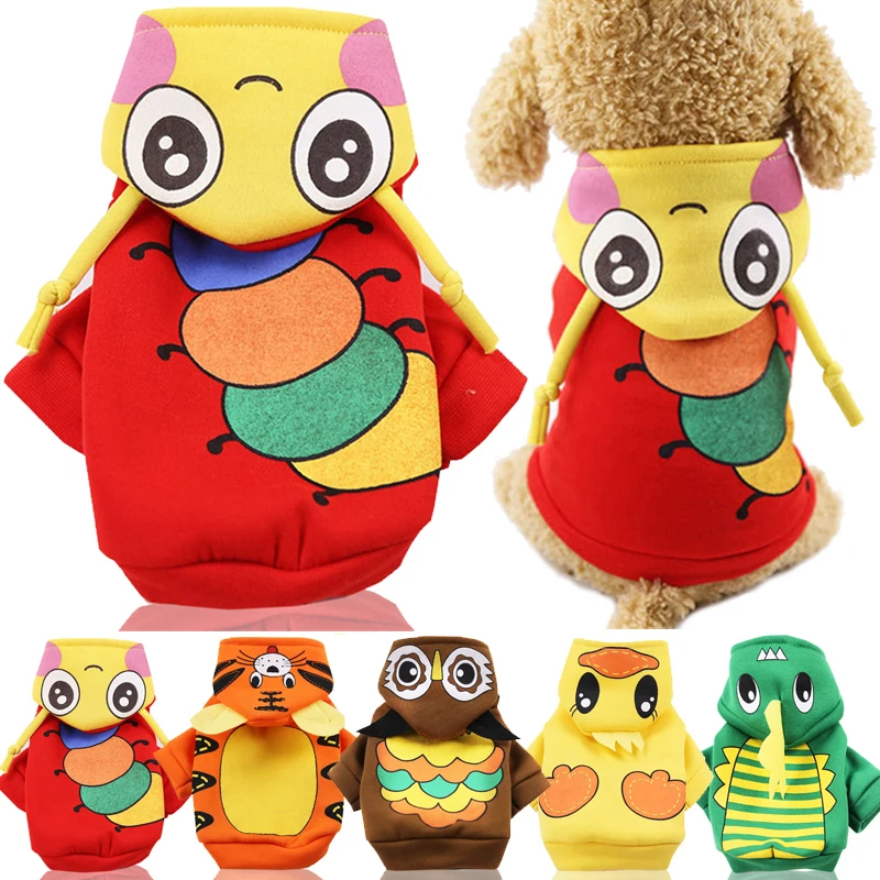 

Fall Winter Cartoon Pink Green Dog Clothes For Small Dog Hoodie Pomeranian Corgi Bichon Bulldog Dog Costumes Puppy Dog Clothing